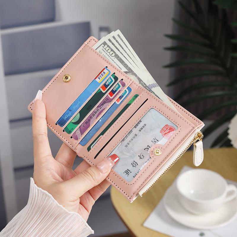 New Floral Embroidered PU Leather Women's Card Bag Coin Purse Slim Credit Card Holder Wallet for Women ID Card Pocket