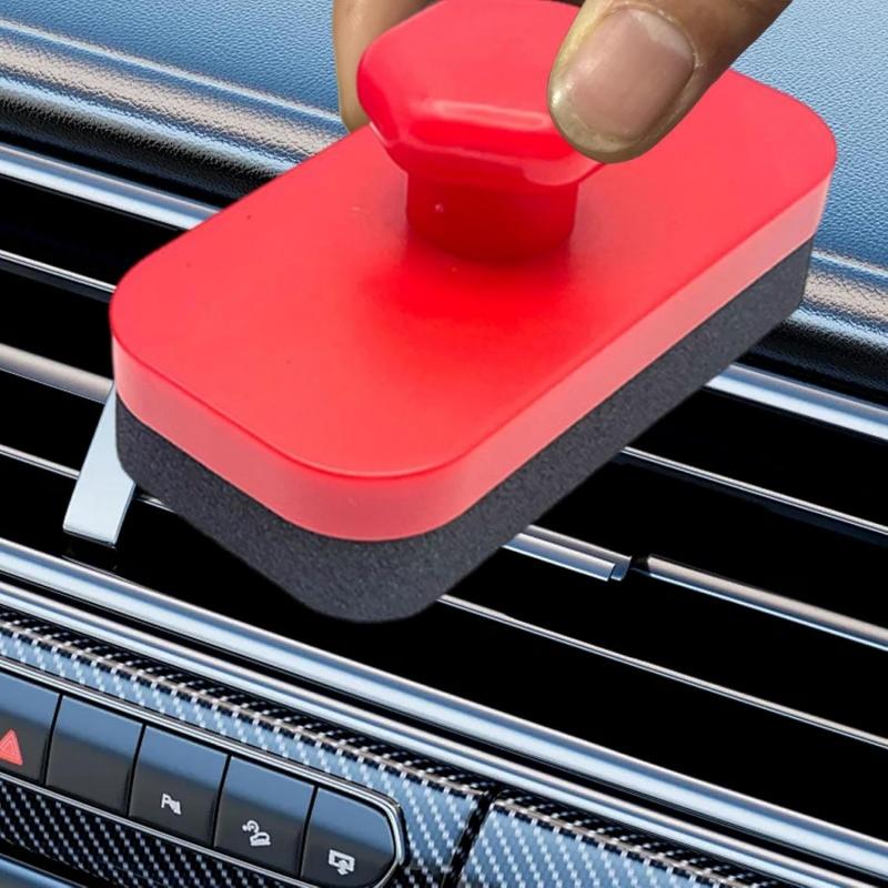 Red Tire Dressing Applicator Tire Sponge With Lid Reusable Brush Car Wheel Polishing Waxing Tire Sponge Brush For Exterior Wash