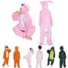Stylish Animal Flannel Onesie Pajamas For Kids Soft Sleepwear Perfect For Home Lounging