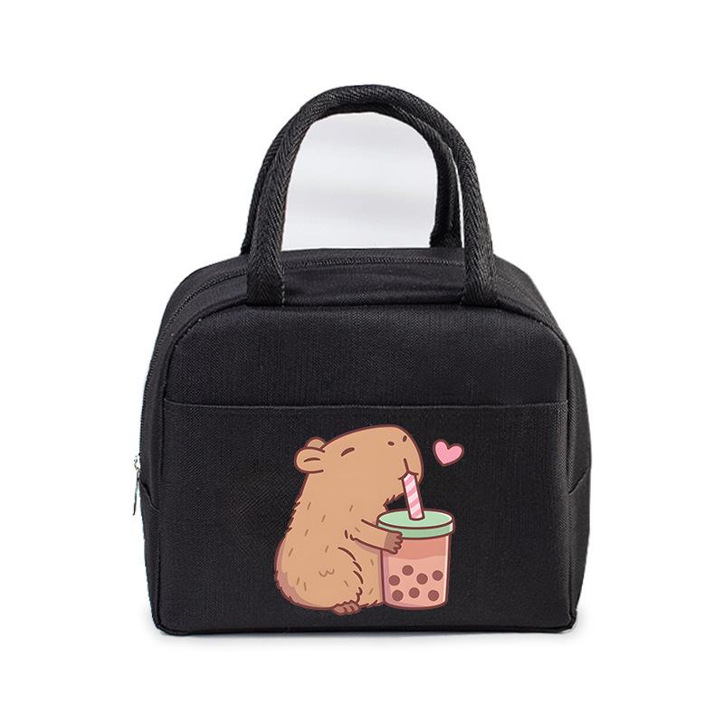 

Капибара милый мультяшный мешок для бэнто сумка для хранения ланч-бокса для начальной школы сумка для ланча на работу No Spec