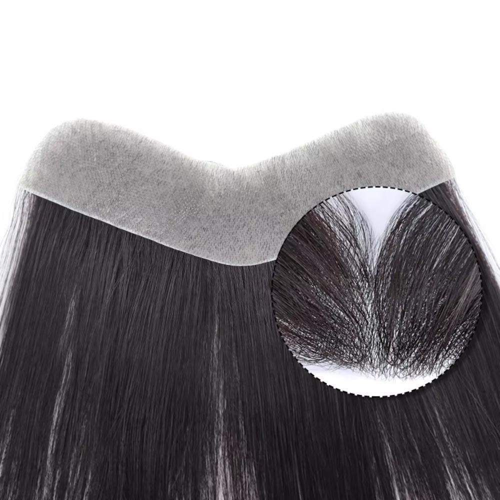 Seamless Natural Human Hair Patch Forehead Biological Scalp Patch  for Baldness Frontline