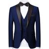 Men's Slim Fit Korean Tuxedo Suit for Wedding, Host, Photography
