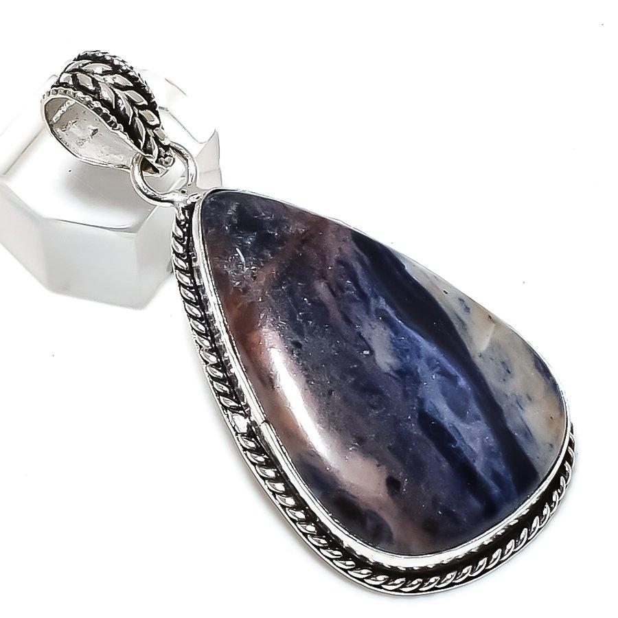 Sodalite Gemstone Handmade 925 Sterling Silver Gift Jewelry Pendant 2.40" l1F73