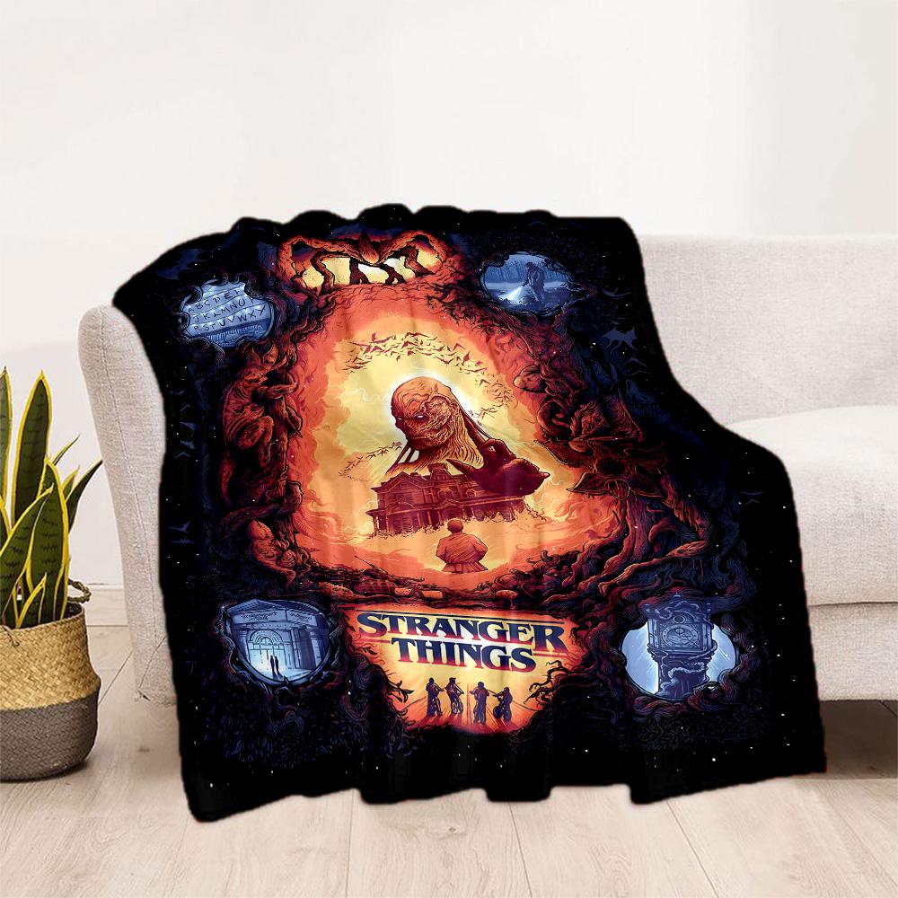 Stranger Things  Blanket Suitable for sofas,travel, living rooms also a good gift for friends and family Suitable for all seasons.