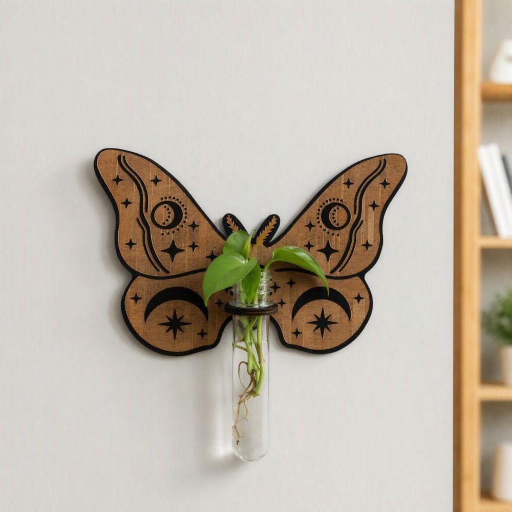 Wooden Hydroponic Planter Shelf Home Ornaments Wall Decoration Planter Holder  Garden Decor