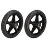 2pcs Replacement Wheel Professional Black Safe PU Front Wheel Accessory for Electric Wheelchair