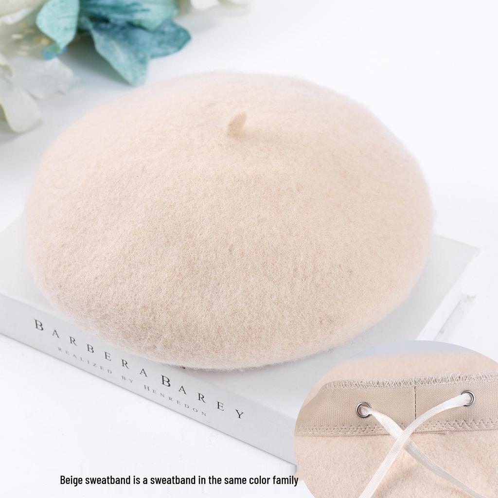 New Women's Wool Felt Beret: Autumn/Winter Warm Painter Pumpkin Hat.