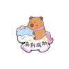 College Entrance Examination Good Luck Pass All Exams Capybara Cartoon Enamel Brooch Alloy Badge Decorative Pin for Backpack School Bag