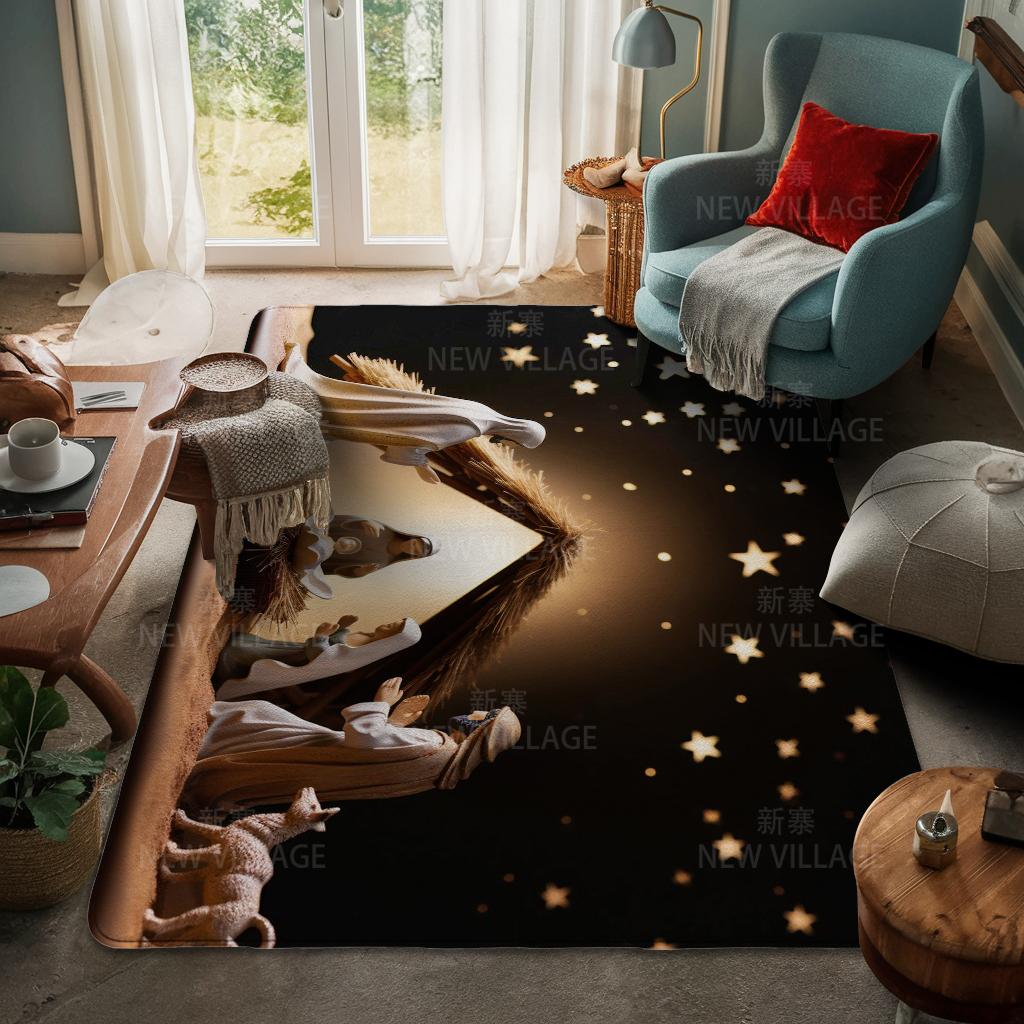 Hauseingangsteppich Fußmatte Haustür Wohnzimmer Bad Fuß Badezimmer rutschfest wasserabsorbierend Teppiche Bad Frohe Weihnachten Winter