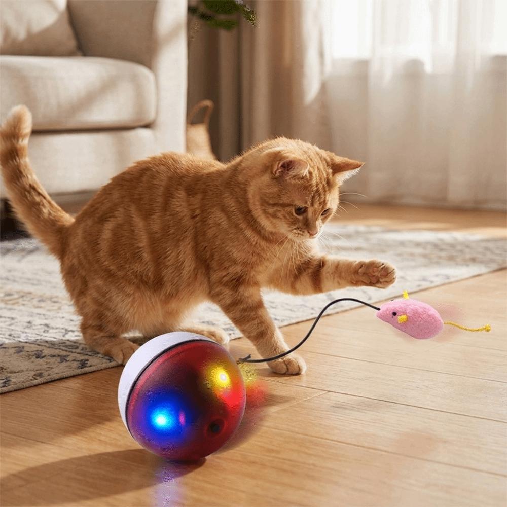 Silent Electric Cat Toy Ball Motion Sensor Cat Teaser Ball Smart Pet Toy Relieve Boredom