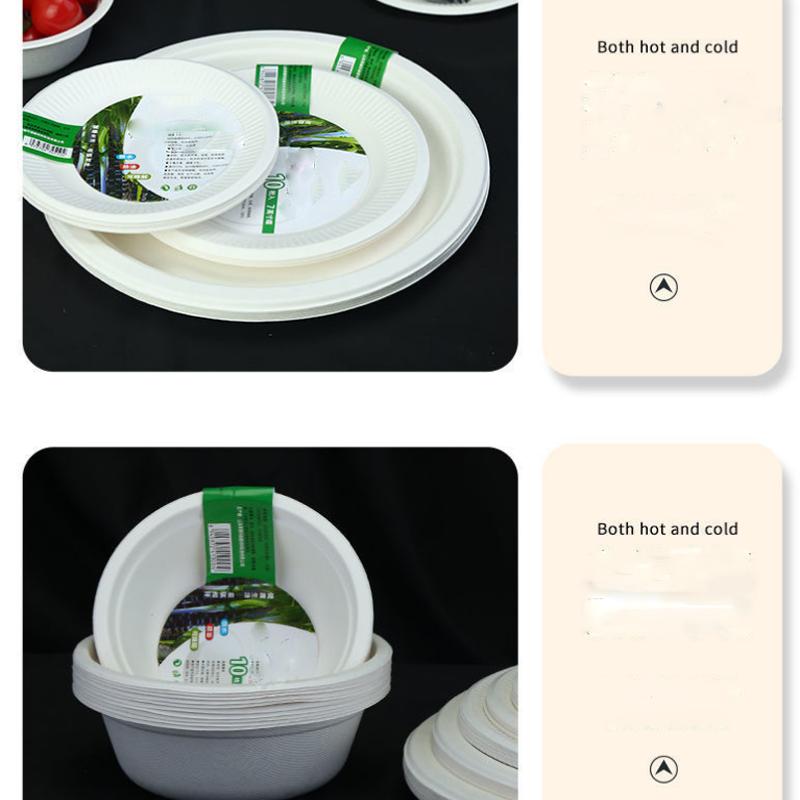 Disposable Paper Plates, 7Inch, Microwave-Safe, Cut Resistant, Soak-Proof, 50Count