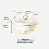 Marble Gold Pattern Nordic Double Ear Ceramic Pot Household Round Soup Pot Tableware Creative Casserole Rack With Candle Holder