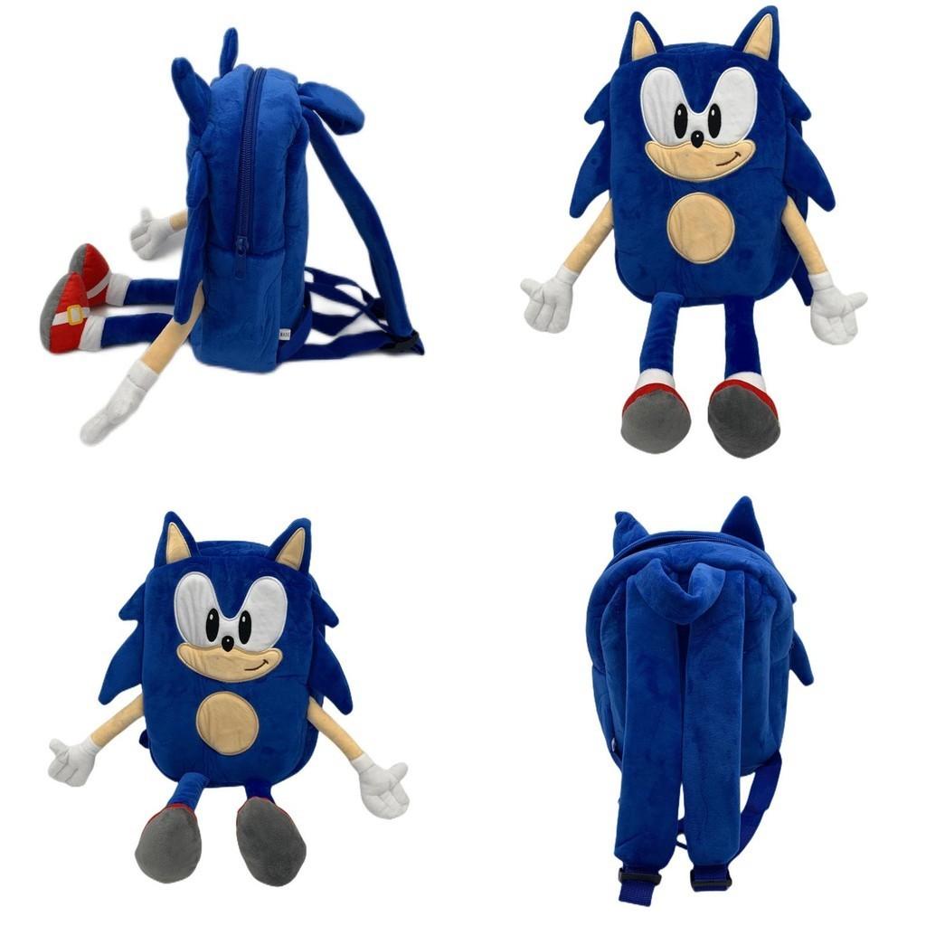 Sonic The Hedgehog Plush Toy Backpack For Kids Soft And Colorful Schoolbag For Boys And Girls