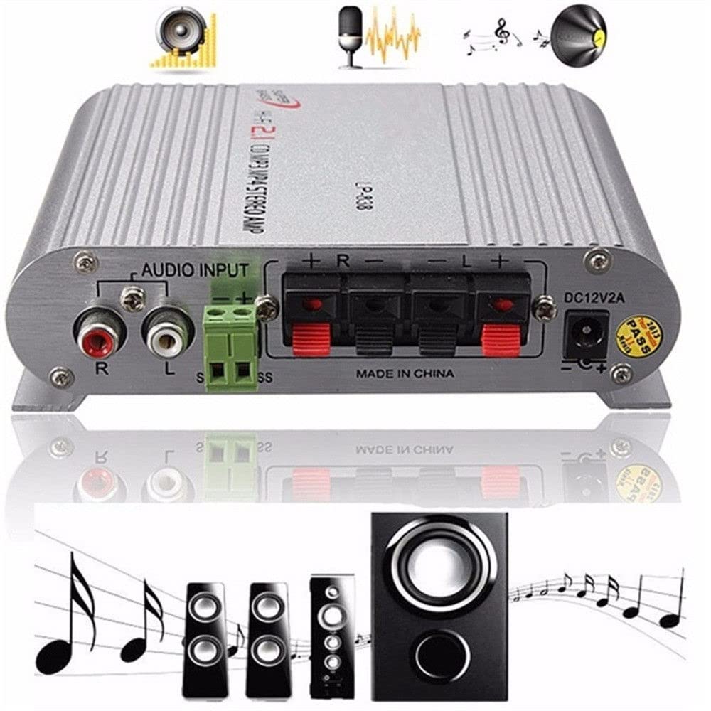 Eaglerich LP-838 Mini Hi-Fi CD MP3 Radio Auto Mașină Motocicletă Audio Casă Stereo Difuzor de Bas Amplificator Subwoofer Booster Player 12V 20W