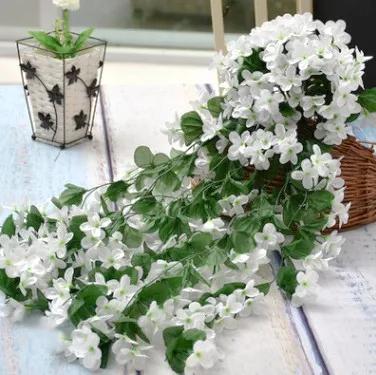 Fake Morning Glory Hanging Flowers-Artificial Petunias Plants For Home Garden Wall Hanging Wedding Party Festival Decoration