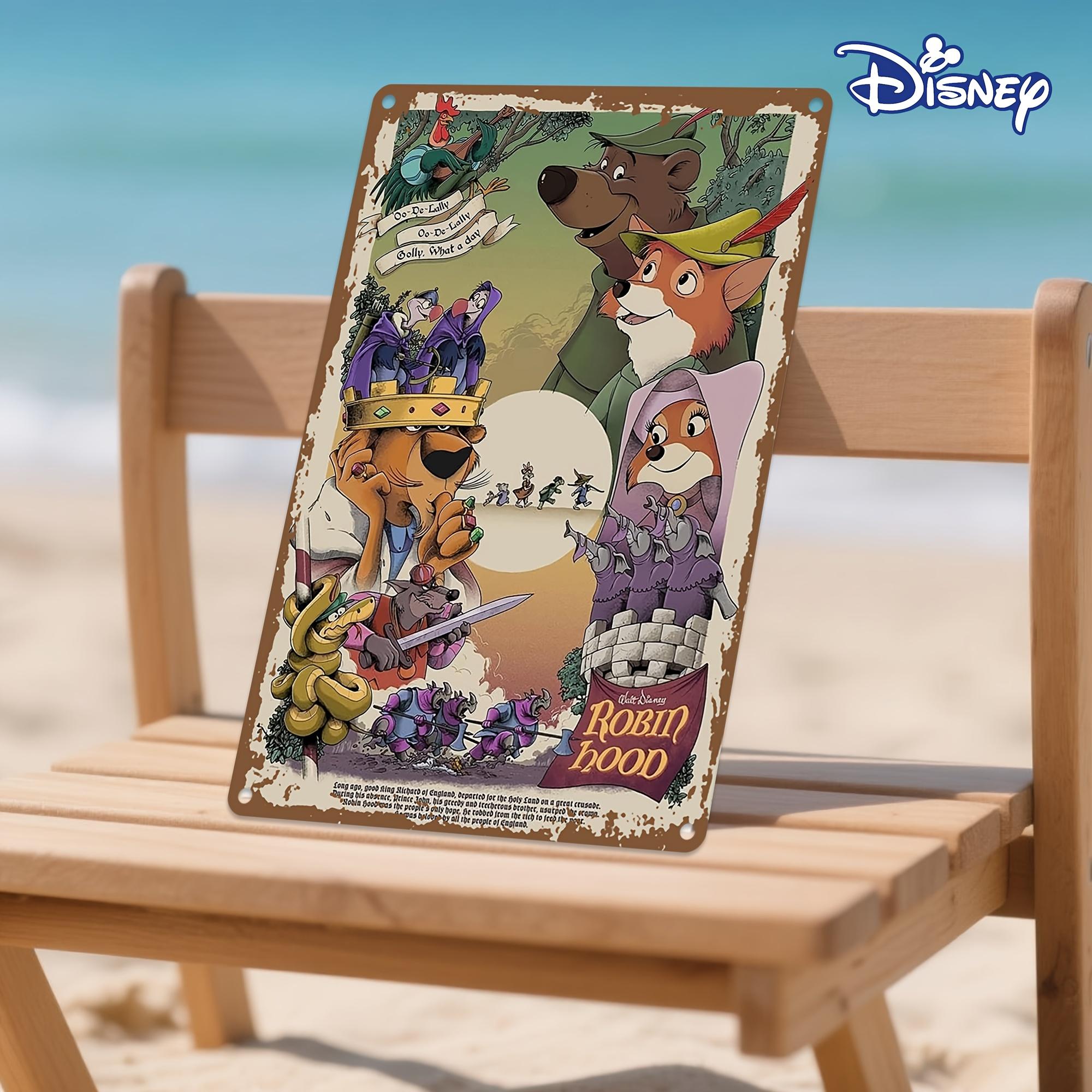 

[2D Flat] 1pc Disney Officially Licensed Iron Sign - Vintage Disney Art & Animation Characters (Robin Hood, Mary Jane, Friends) 20x30cm（7.8x11.8inch）