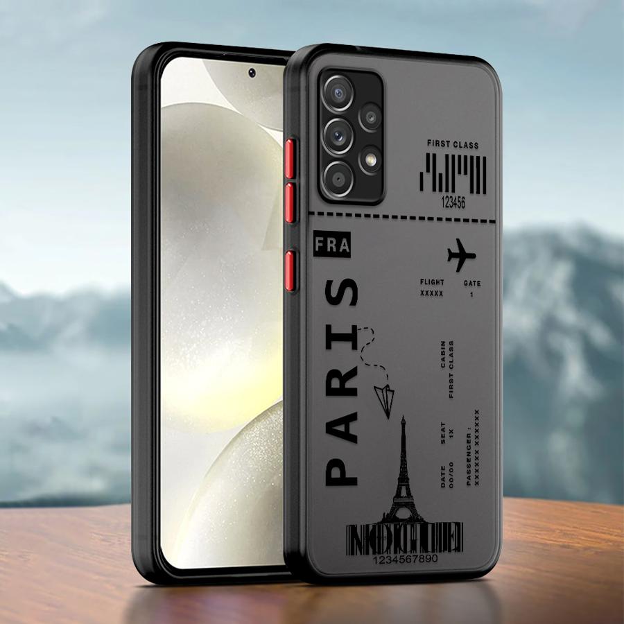 Airplane Bus Tickets Phone case for Samsung Galaxy A21s A22 A71 A72 A73 A23 A25 A52s A53 A54 A55 A24 A31 A32 A33 A34 A51 A52