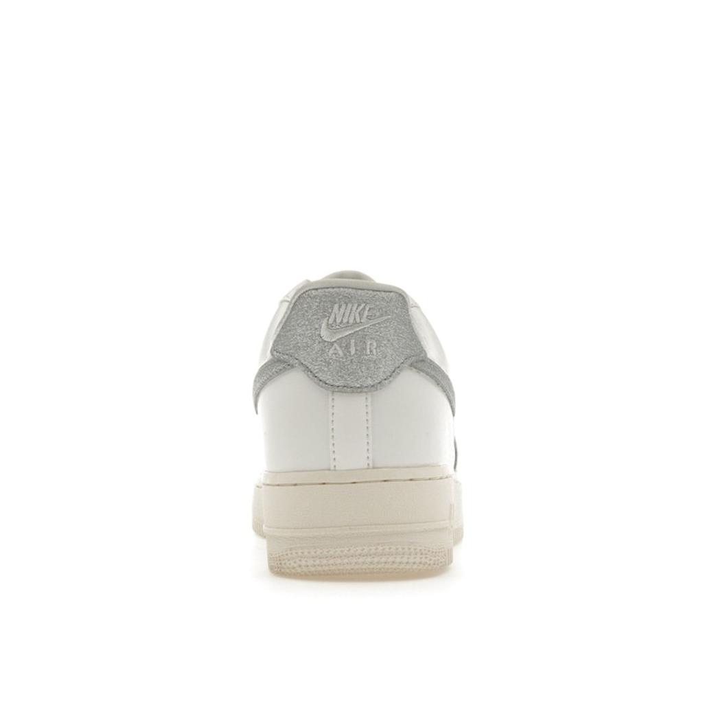 Nike Air Force 1 07 Essential Silver Swoosh Women Sneakers White Summit-White Metallic-Silver DQ7569-100