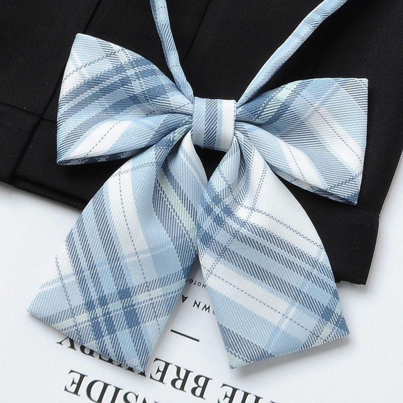 Dodatek do kołnierzyka koszuli mundurowej z kokardą motylkową dla dziewczynek w stylu szkolnym