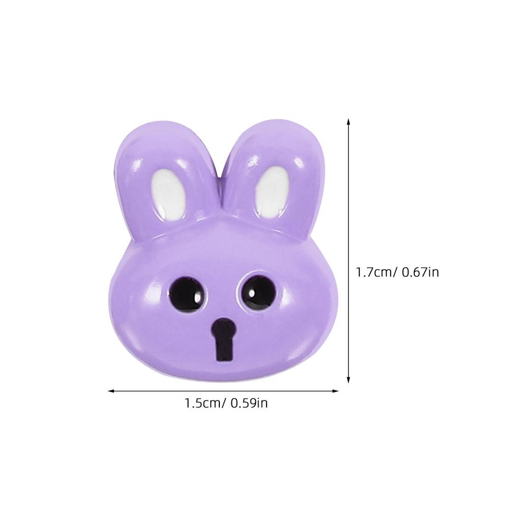 12 Pcs Colorful Buttons for Crafts Cartoon Resin Bunny Supply Fastener Accessory DIY Sewing Scrapbooking Accessories New