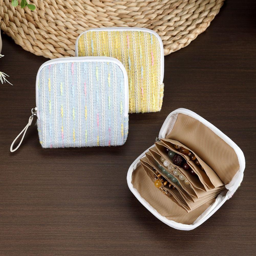 Multi-Layer Jewelry Display Bag Portable Holder Bracelet Protective Bag Rings Necklace Necklaces Storage Pouch Jewelry Display