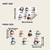 Simulated Christmas Funny Little Snowman Living Room and Bedroom Background Wall Decoration Stickers