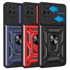 Phone Case For Samsung Galaxy M32 Slide Camera Lens Phone Cases For Samsung Galaxy M32  M 32 4G 5G Shockproof Military Grade Armor Ring Stand Cover