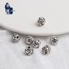 Tibetan Silver Lotus Flower Spacer Beads for Prayer Bracelets & DIY Accessories