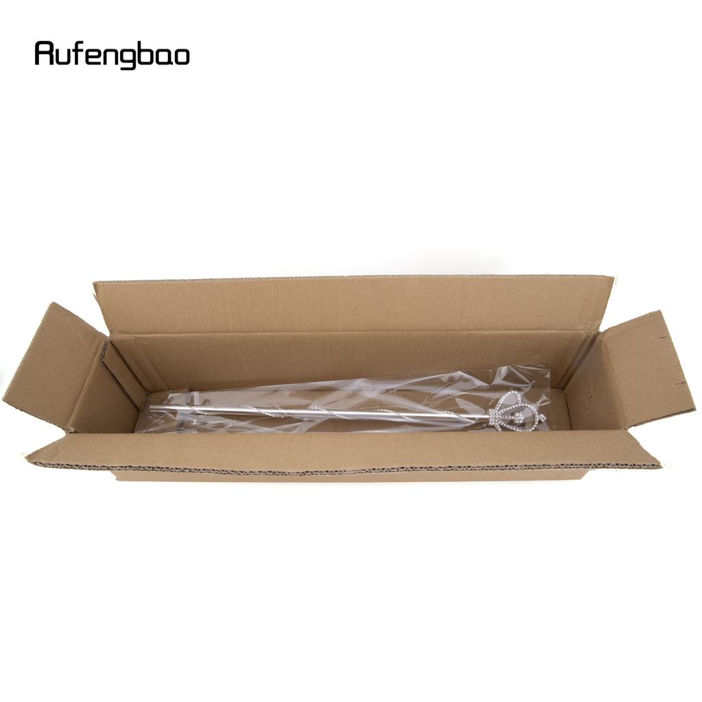 Corona in Lega di Diamante Bianco Bacchette Fatate Bacchette da Principessa per Bambina Bacchetta da Angelo per Bambini 47cm