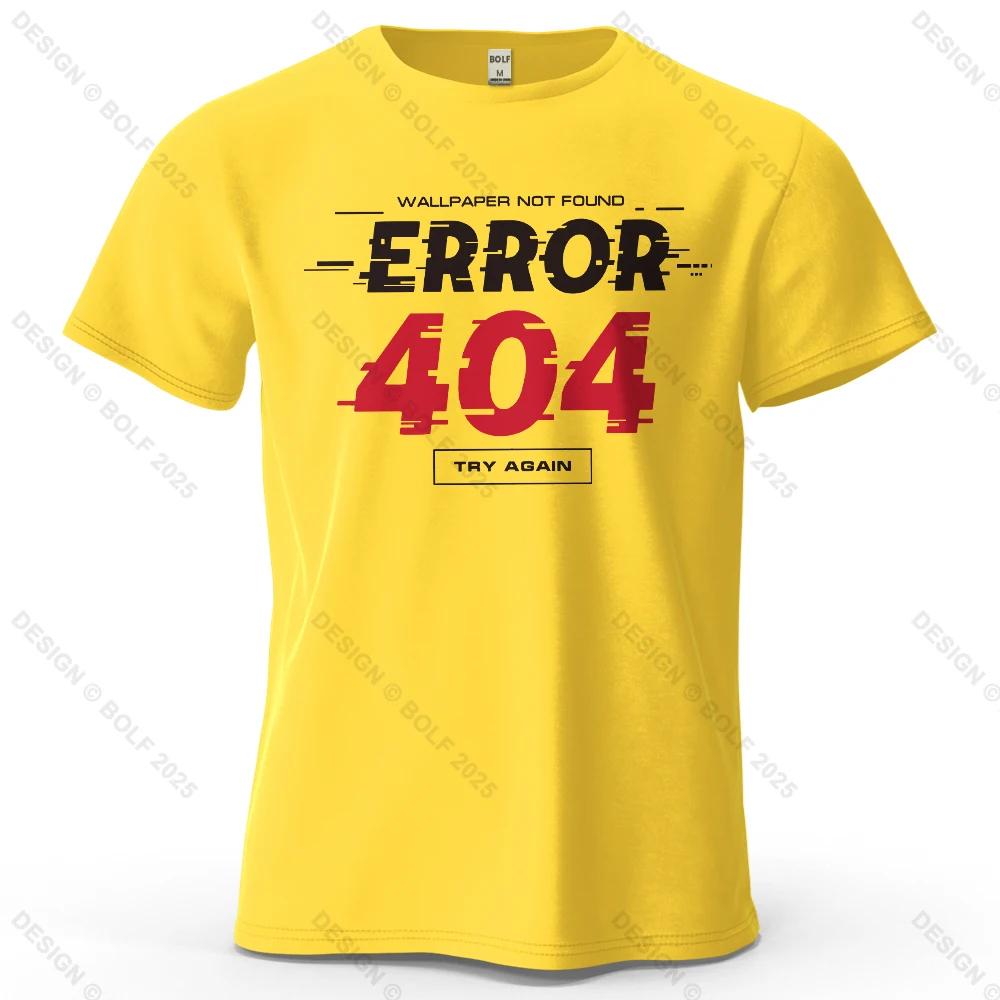 Error 404 Wallpaper Not Found Printed Unisexs TShirt 100 Cotton Oversized Glitch Art Graphic Tees For Unisex Tops Tees Streetwear