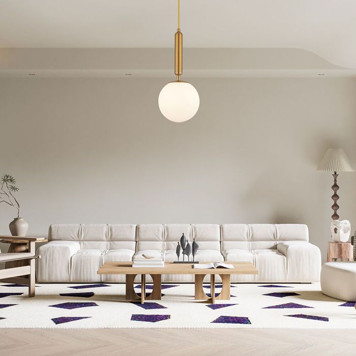 Opalglashänge 1xG9 10W – finish Guld