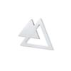 Vnox Cool Punk Triangle Stud Earrings for Men Jewelry, Anti Allergy Stainless Steel Geometric Ear Clip Accessory,1 Piece/ Pair