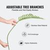 Artificial Gold Cane Palm Tree, 2m Tall Faux Plant, PE Material & Anti-Tip Tilt Protection Low-Maintenance Plant, Lifelike Green Fake Tree for Home