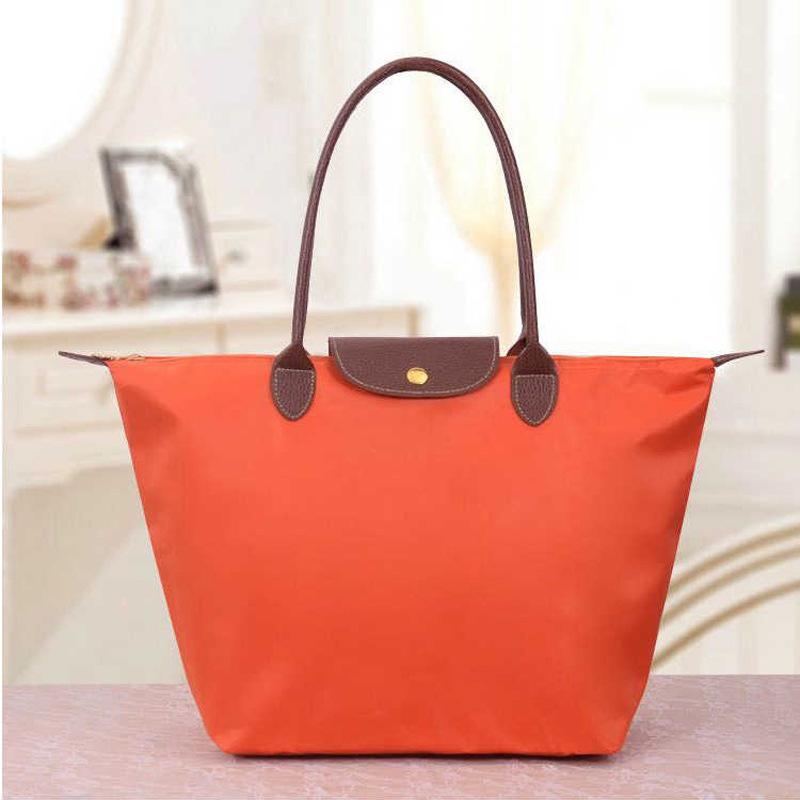 Lucky Black Cat Strandtas Mode Dames Handtas Tote Schoudertassen Vrouwelijk Waterdicht Dumplings Opvouwbare Boodschappentas S oranje