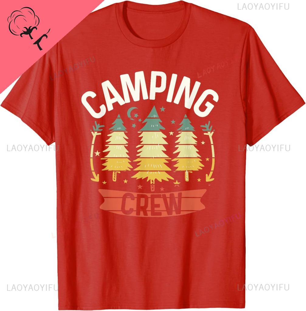 Camping Crew Shirt for Family Camping Trip Matching Camper TShirt Breathable and Comfortable Custom TShirt Casual Cotton Tee