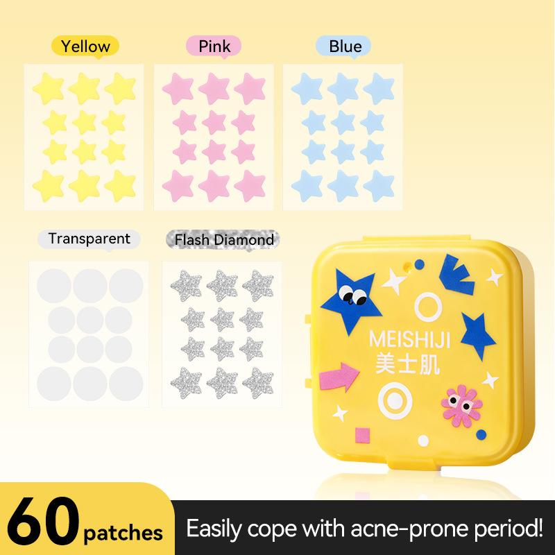 

MEISHIJI Rainbow Star Pimple Patches Absorb Fluid Concealer Thin Breathable Invisible Acne Stickers Pimple Patch