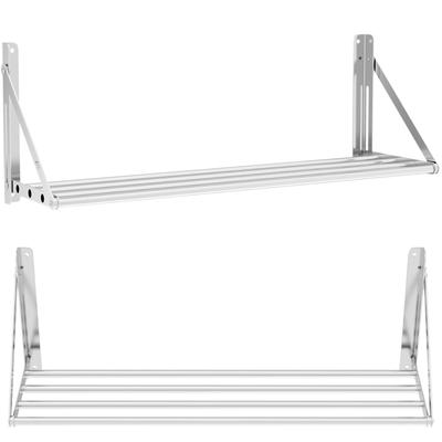 Estante de Pared Plegable de Acero Inoxidable Hasta 40 Kg 100 X 30 Cm