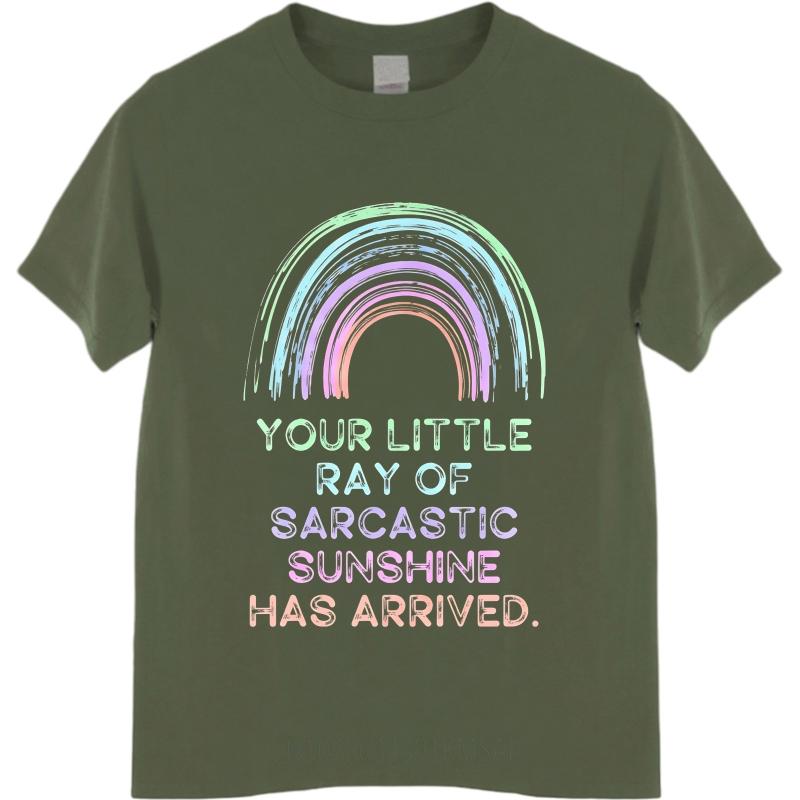 Modisches Sommer-T-Shirt für Herren Dein kleiner Sonnenstrahl des Sarkasmus ist angekommen Kurzarm Reise O-Ausschnitt T-Shirt