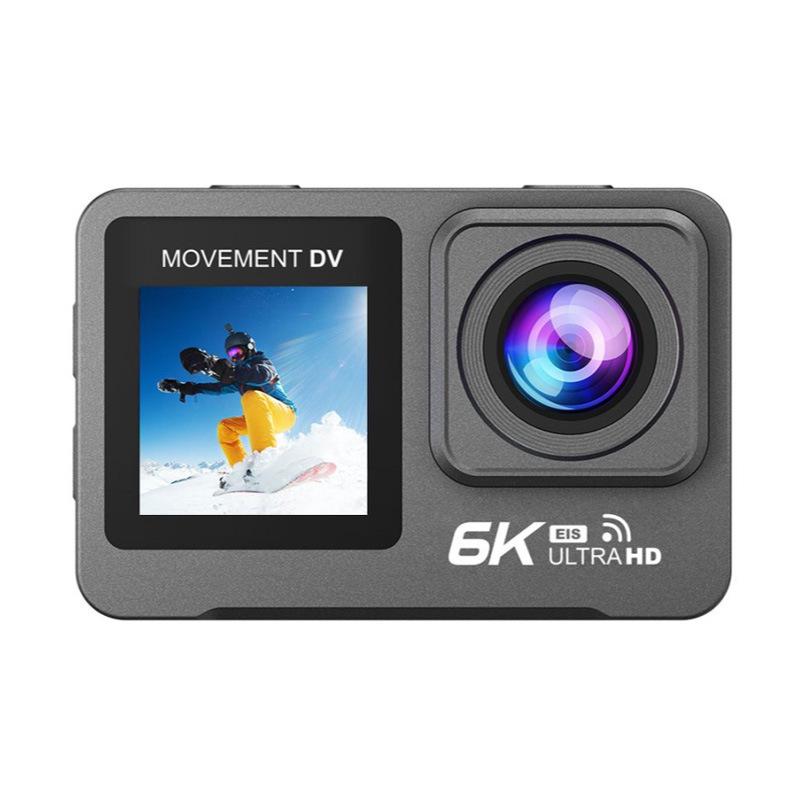 6K WiFi Touch Sports Camera with Remote, Underwater & Portable for Cycling & Travel Selfies