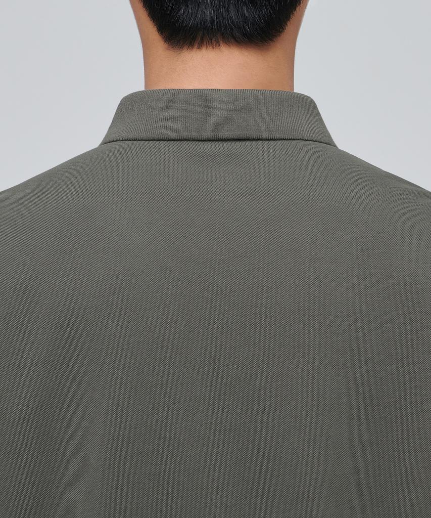 MUSINSA STANDARD Basic Pique Polo Shirt [Dusty Khaki]
