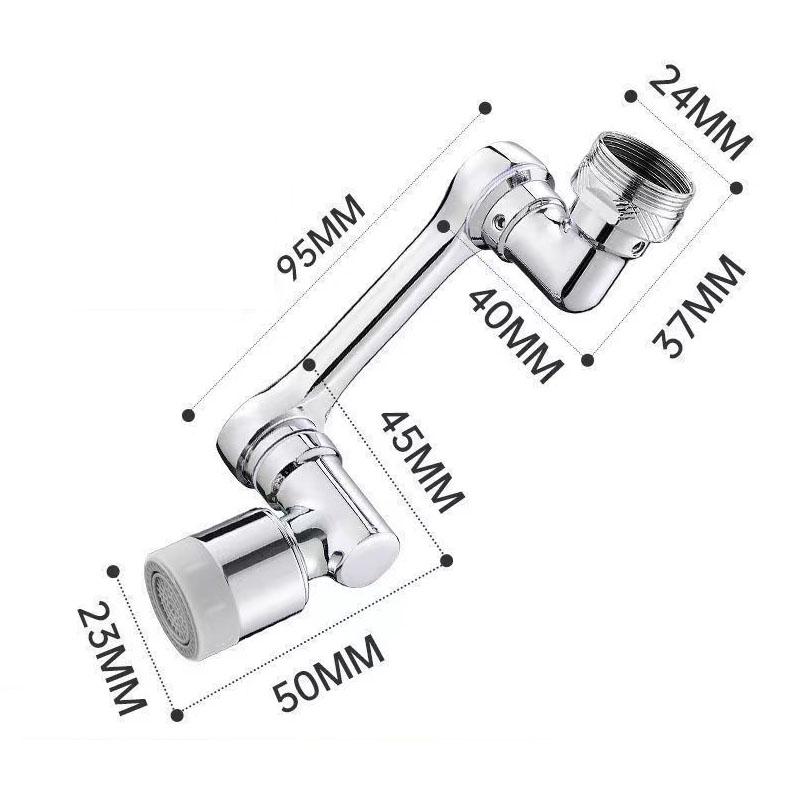 Black/Sliver Universal 1080° Free Rotation Faucets Extender Sprayer Head Copper Kitchen Faucet Aerator Water Tap Nozzle