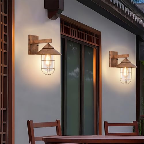 KAWELL Outdoor Porch Light, Entryway Light, Industrial and Antique Style, Indoor/Outdoor Use, Gate Post Light, Wall Mounted, Weatherproof, Garden Ligh