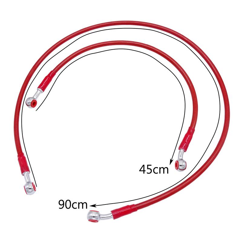 Universal 45cm/90cm Motorcycle Dirt Bike Braided Hydraulic Reinforce Brake Line Clutch Oil Hose for YAMAHA Hydraulic Brake Tube