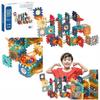 Construction Blocks Ball Track Set 76 Pcs Educational Marble Run Puzzle