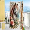 Horse Beach Towel Quick-Dry Soft Microfiber Comfortable Lightweight Perfect for Traveling Yoga Camping and Swimming