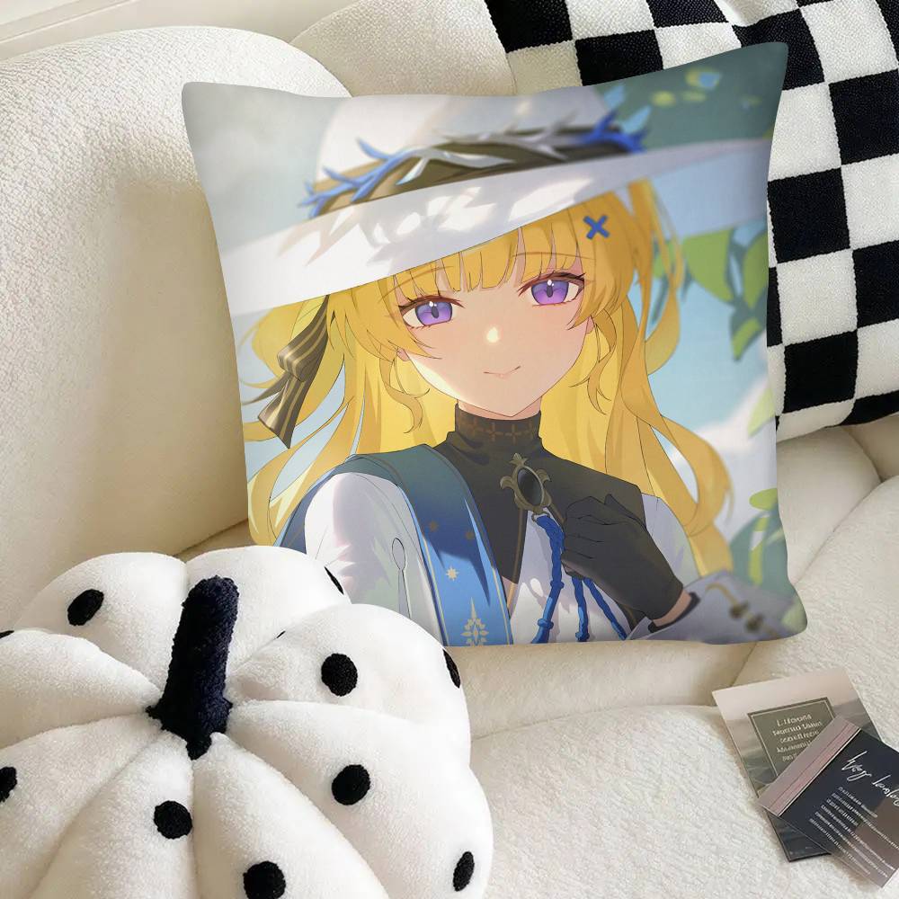 Phoebe Hot 3D Game Wuthering Waves Pillow Case Square Pillow Bedroom Sofa Leisure Comfort Cushion Car Home Decoration