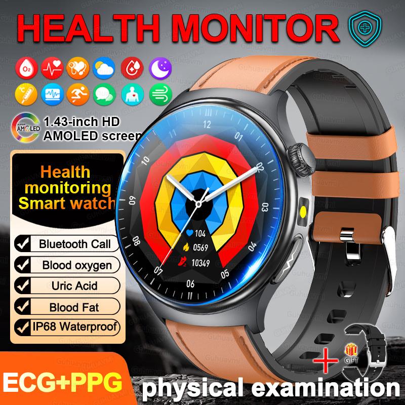 2026New Health Diagnosis Smart Watches Men Sport ECG Heart Rate Blood Pressure Uric acid Waterproof Smartwatches For Men women