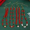 Christmas Beaded Necklace Trendy Pendant Clavicle Chain Trendy Neck Jewelry Gift for Holiday Party Occasion & Daily Wear