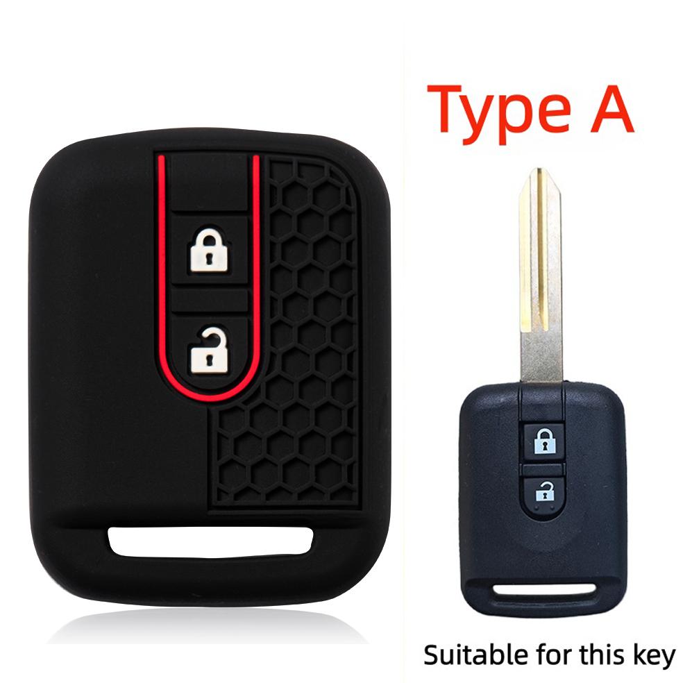 

2 Buttons Silicone Key Case Remote Car Key Shell Case Fob Cover For Nissan Qashqai Micra Navara Almera Note Primera Sunny