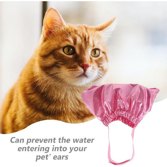 Balacoo Helmet Elastic Sphynx Indoor Cat Puppy Bath Pets Dogs Easter Ears Turban Household with Accessories Cap Wash Hat Band Ear Shower Adjustable